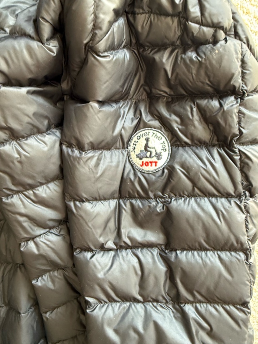 JOTT Men’s down hooded jacket black size S - Picture 3 of 8